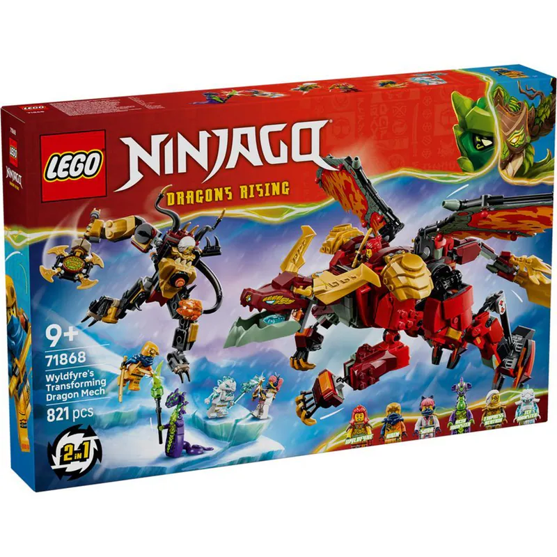 Lego 樂高  Ninjago 忍者 71868 野火的變形猛龍機械人