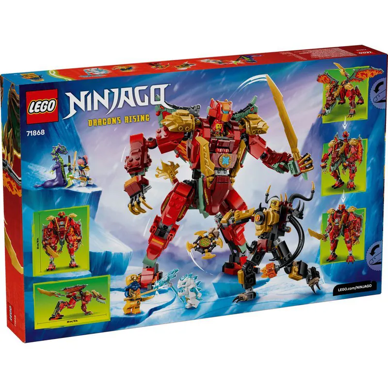Lego 樂高  Ninjago 忍者 71868 野火的變形猛龍機械人