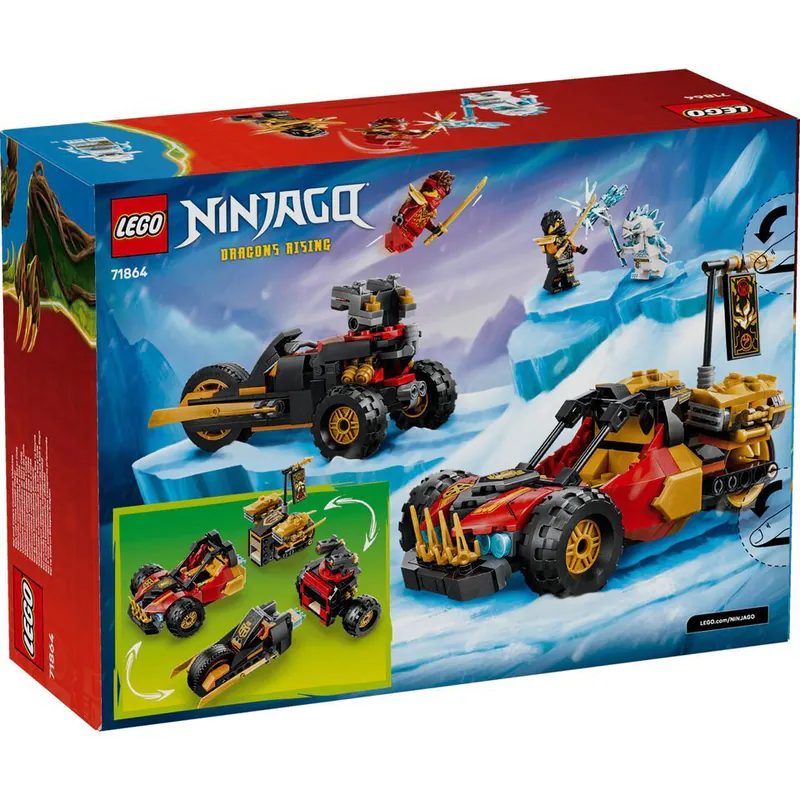 Lego 樂高  Ninjago 忍者 71864 赤地和阿剛的合體戰車