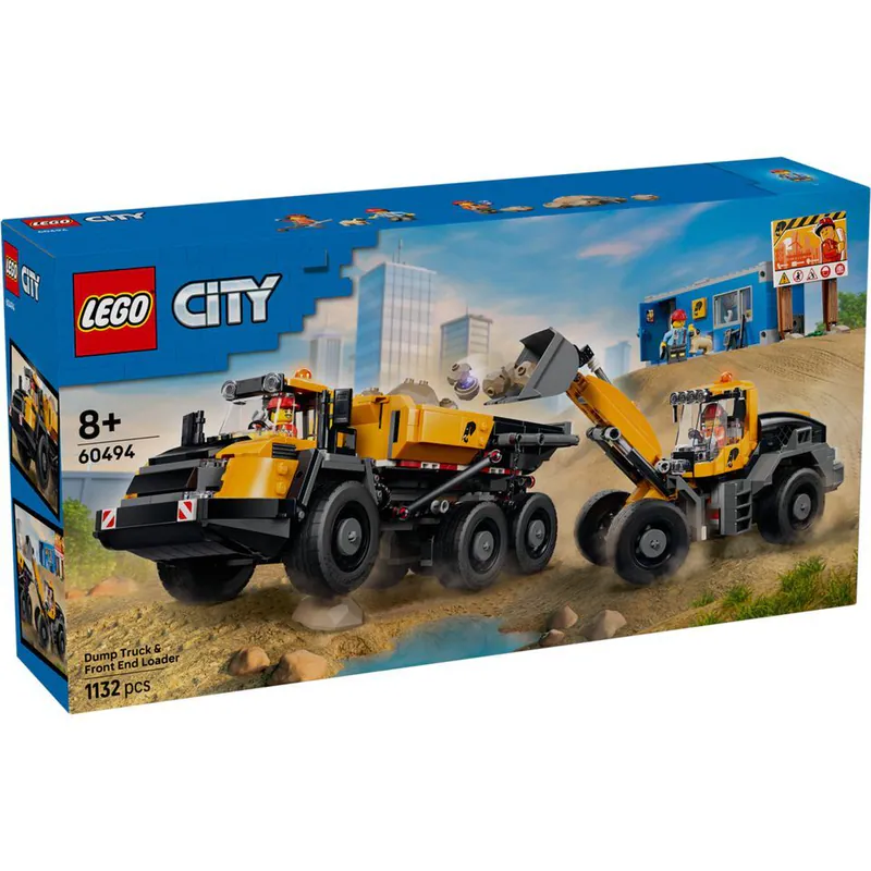 Lego 樂高  CITY城市 60494 傾卸式卡車與前端裝載機
