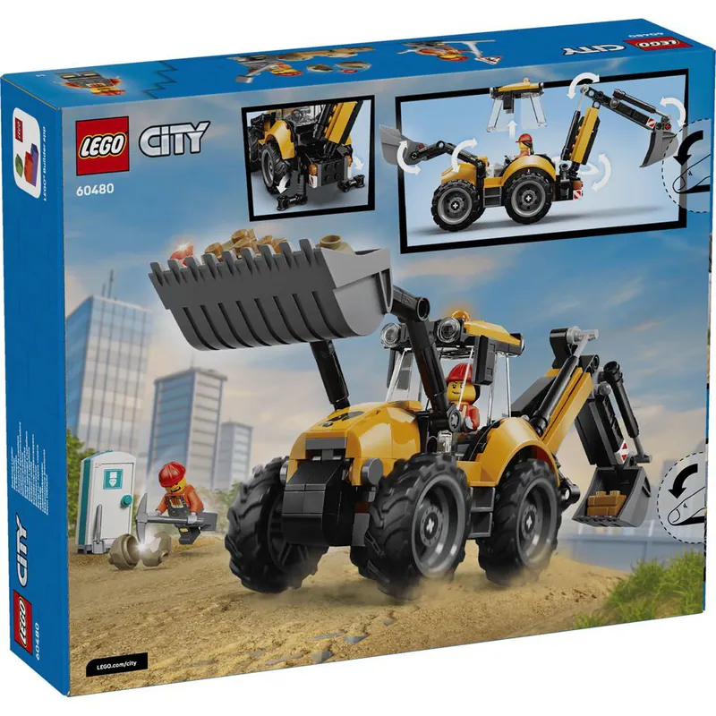 Lego 樂高  CITY城市 60480 黃色反鏟裝載機