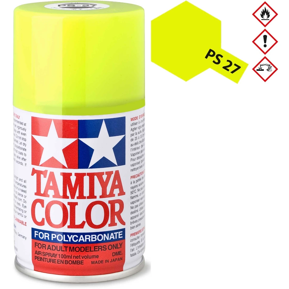 TAMIYA 田宮 PS-27 螢光黃色 噴漆