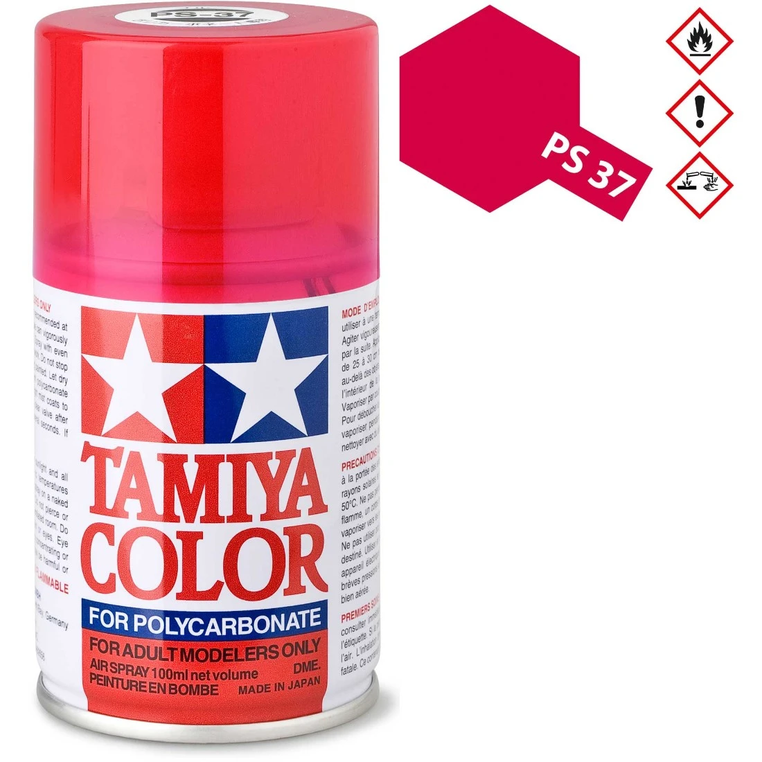 TAMIYA 田宮 PS-37 半透明紅色 噴漆