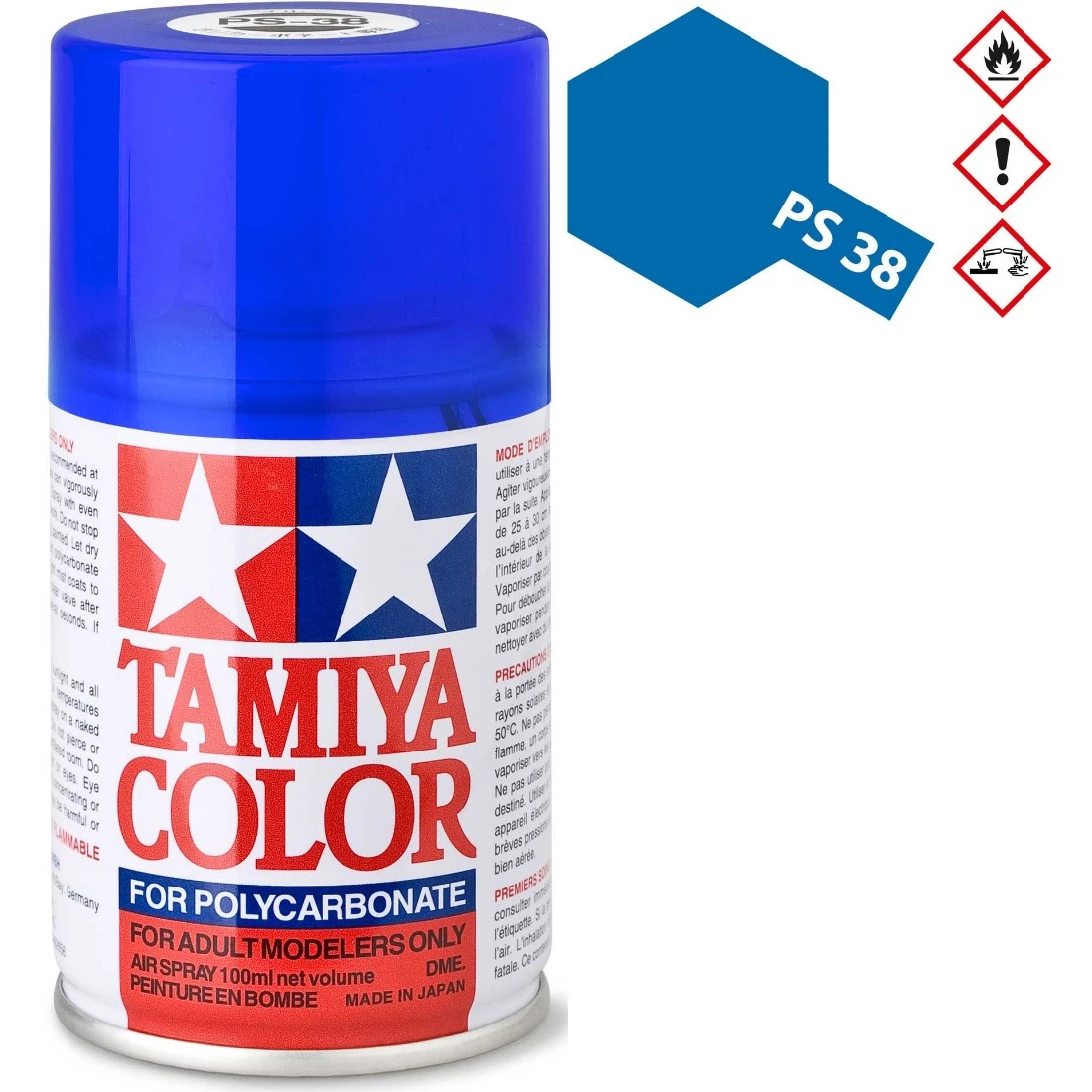 TAMIYA 田宮 PS-38 半透明藍色 噴漆