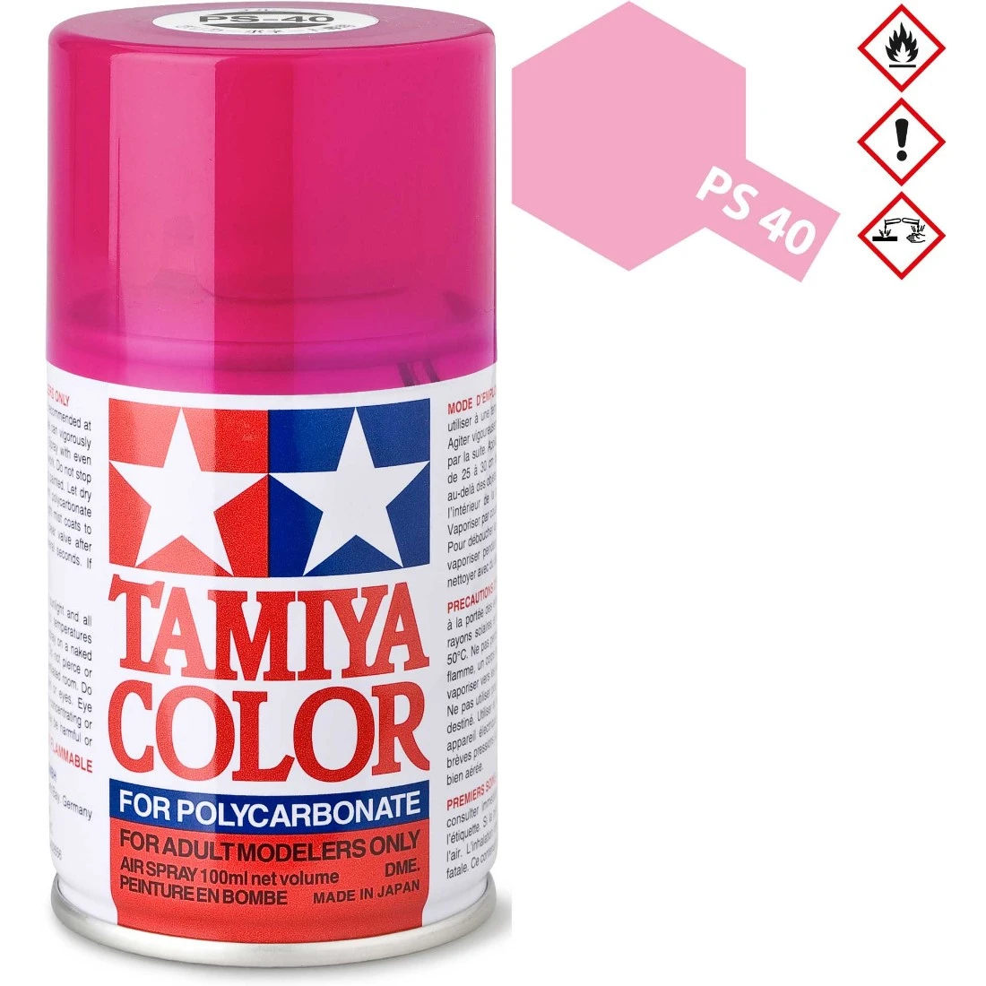 TAMIYA 田宮 PS-40 半透明粉紅色 噴漆