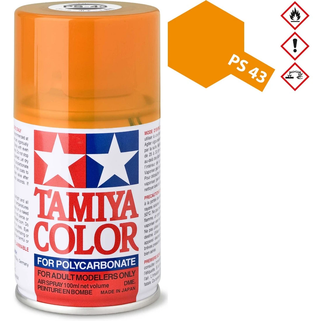 TAMIYA 田宮 PS-43 半透明橘色 噴漆
