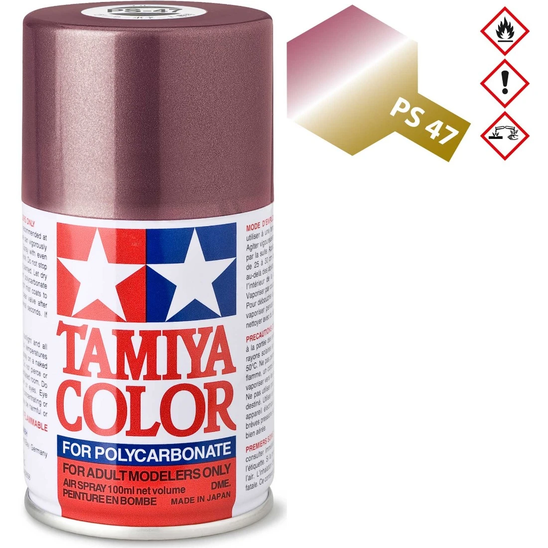 TAMIYA 田宮 PS-47 五彩粉紅黃金色 噴漆