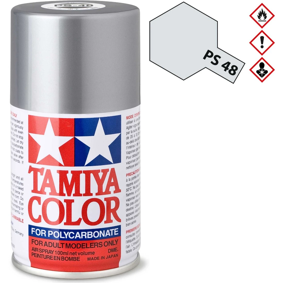 TAMIYA 田宮 PS-48 亞光鋁陽極氧化銀色 噴漆