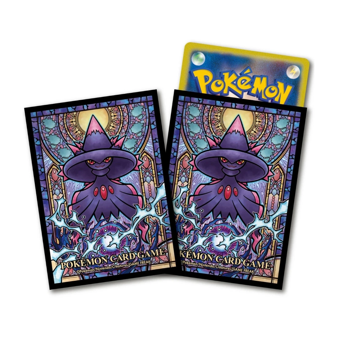 日版 寶可夢中心限定 PTCG 集換式卡牌 卡套 夢妖魔彩繪玻璃風
