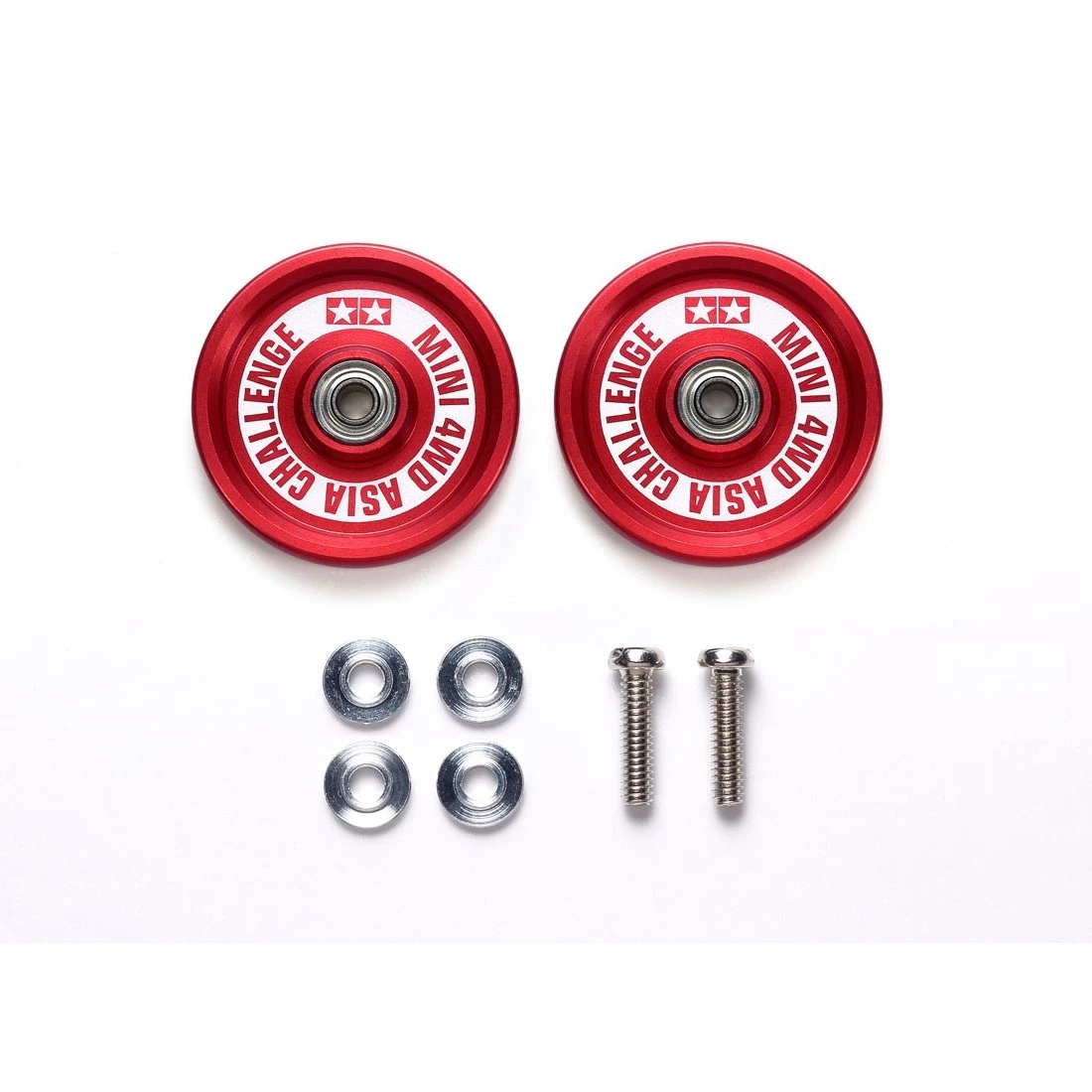 TAMIYA 95657 四驅車專用 紅色培林導輪 2024年亞洲盃限定版 19mm