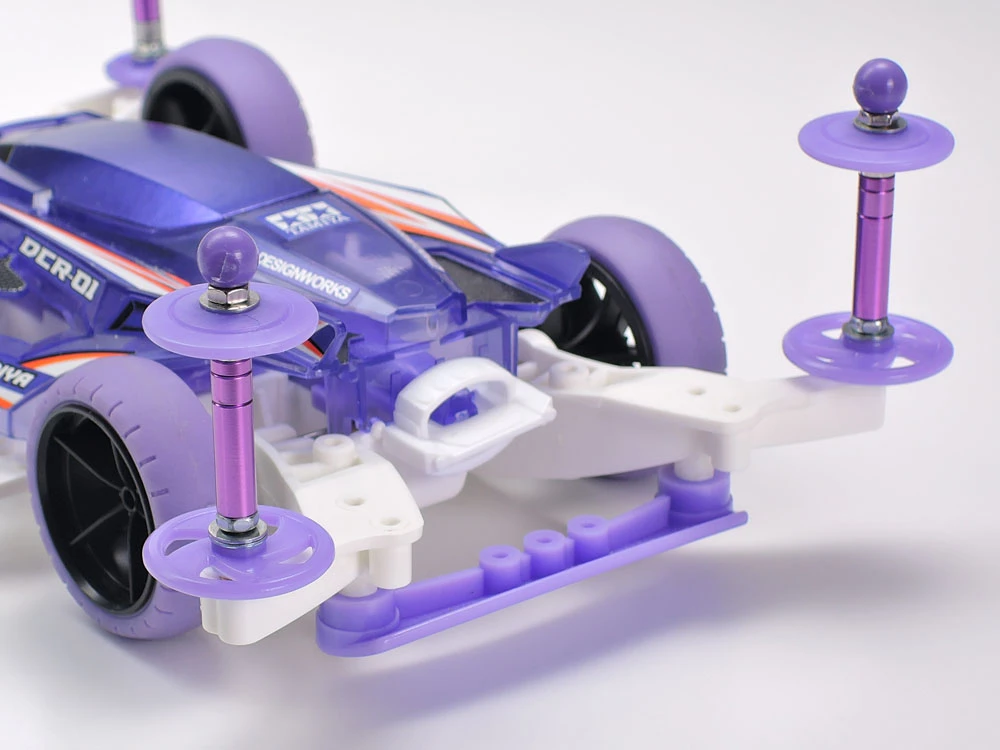 TAMIYA 95519四驅車專用 紫色大直徑平衡桿低摩擦塑膠導輪組