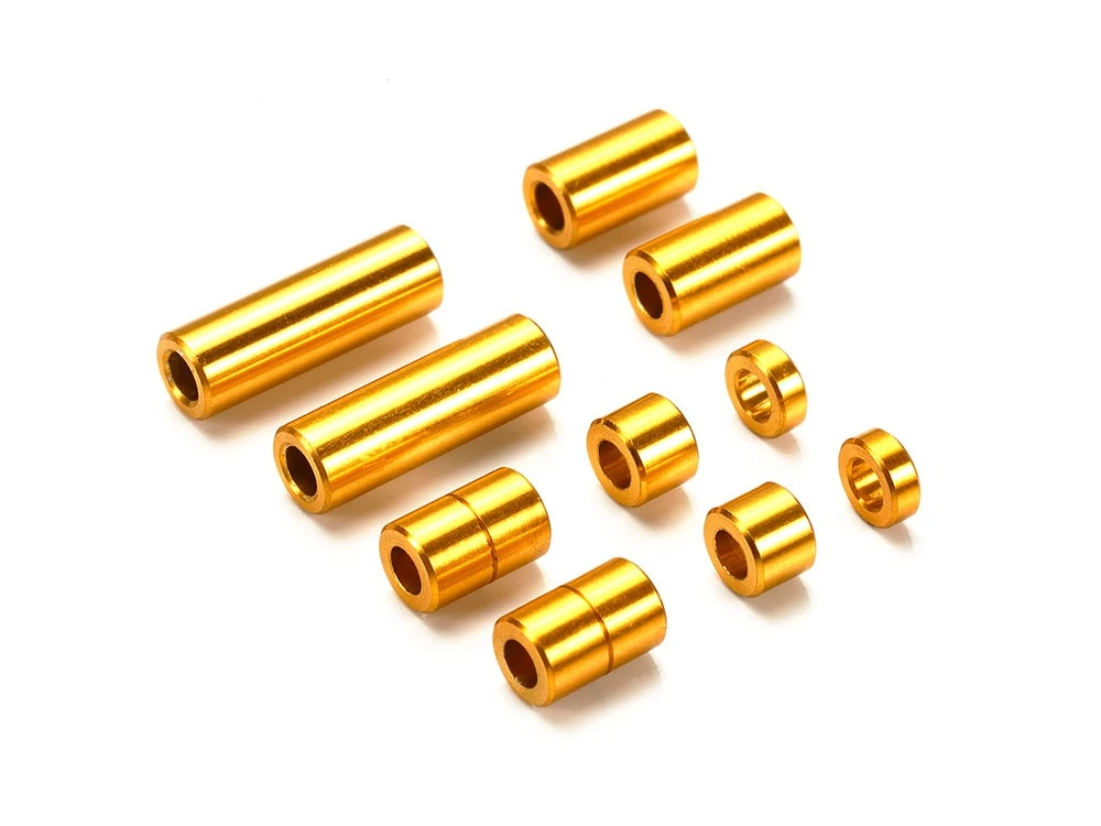 TAMIYA 95442 四驅車專用 金色鋁合金墊管 12/6.7/6/3/1.5mm各2