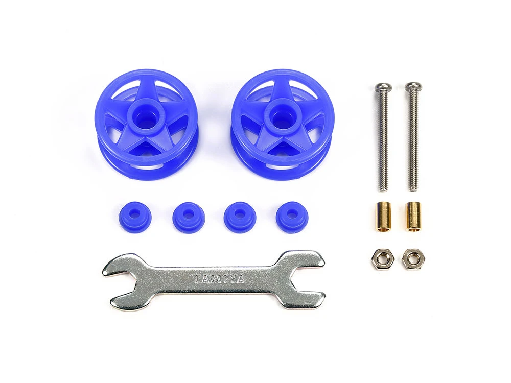 TAMIYA 15532 四驅車專用 2段式 低摩擦 塑膠導輪 19-19mm 藍色
