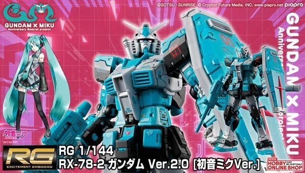 RG 1/144 RX-78-2 鋼彈 初鋼 Ver.2.0 初音未來 魂商店限定 聯名款