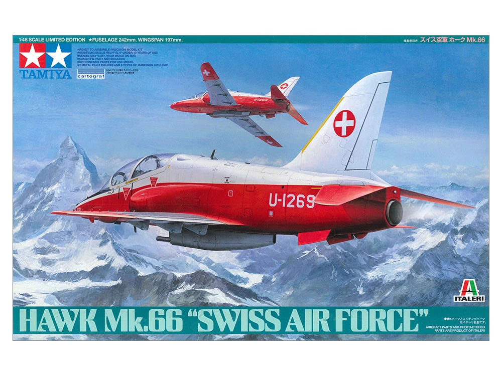 (廠商出清)TAMIYA 89784 1/48 Hawk Mk.66 瑞士空軍(含蝕刻片&金屬飛行員)