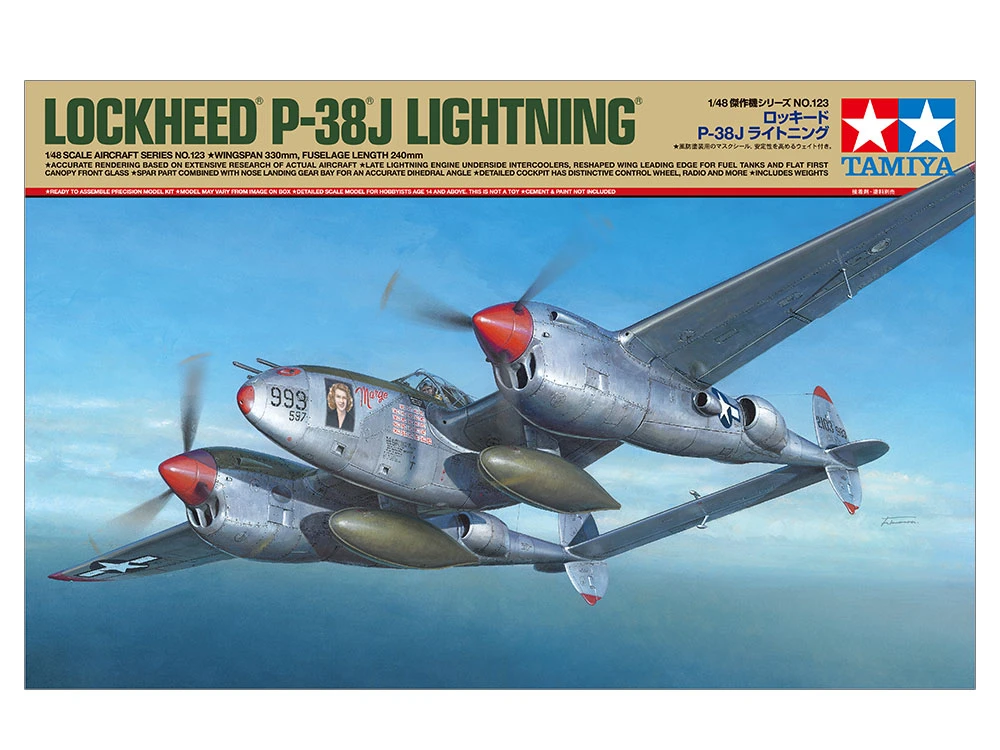 TAMIYA 61123 1/48 Lockheed P-38J Lightning