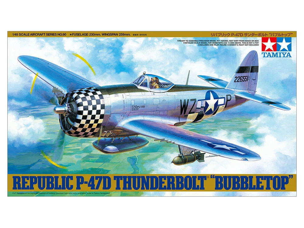 TAMIYA 61090 1/48 美國空軍 P-47D雷霆式地面攻擊戰鬥機