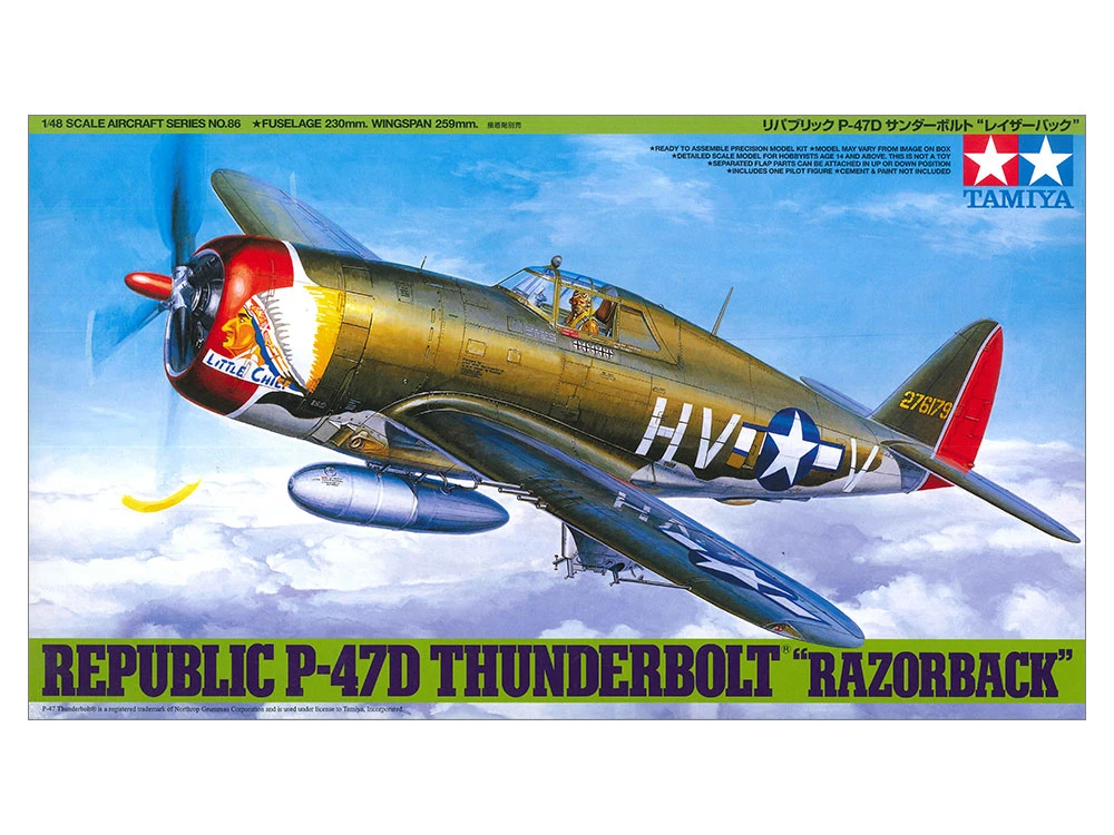 TAMIYA 61086 1/48 Republic P-47D Thunderbolt Razorback