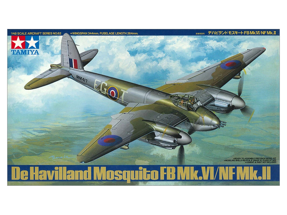 TAMIYA 61062 1/48 英軍 蚊式轟炸機 De Havilland Mosquito FB Mk.VI NF Mk.II