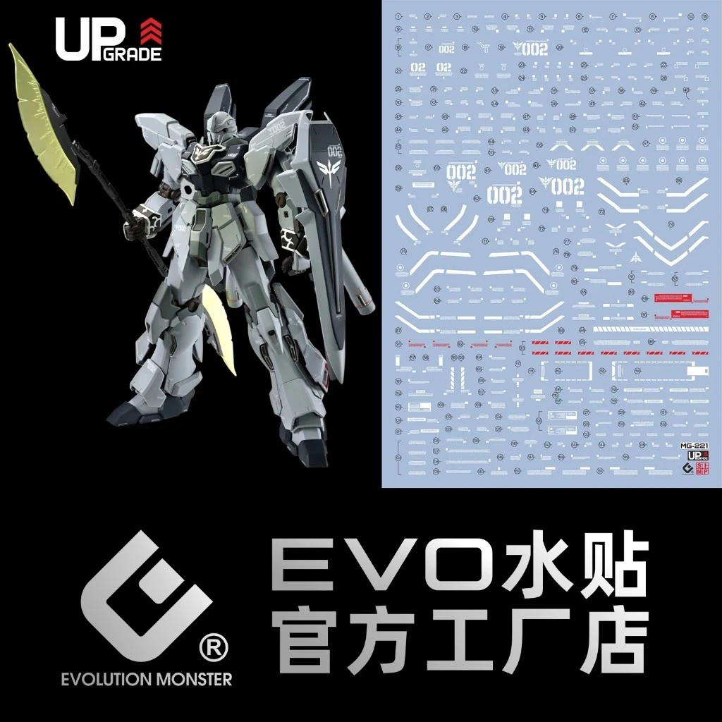 EVO MG 專用水貼 1/100 新安州原石型 鋼彈NT Ver.Ka 螢光水貼