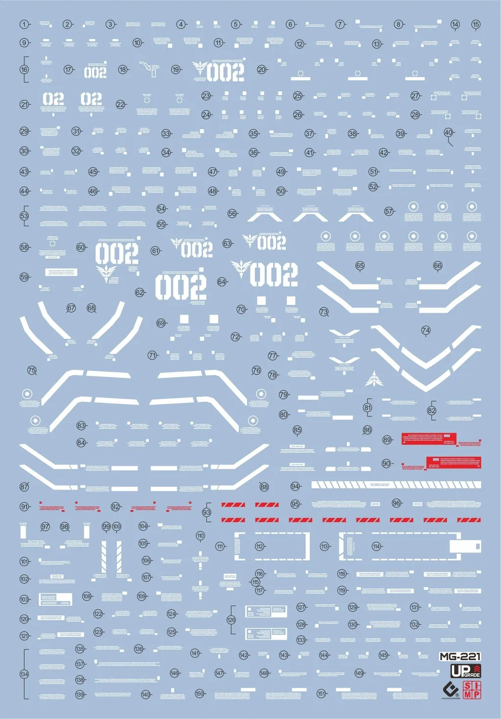 EVO MG 專用水貼 1/100 新安州原石型 鋼彈NT Ver.Ka 螢光水貼