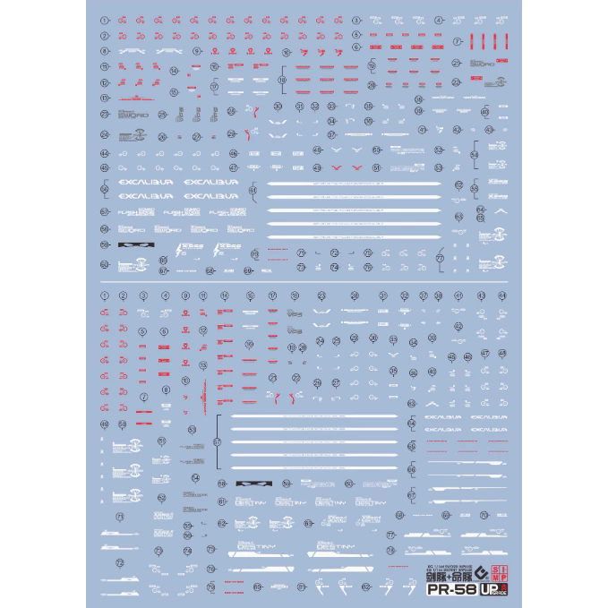 EVO RG 專用水貼 1/144 巨劍型 脈衝 命運脈衝 二合一 螢光水貼