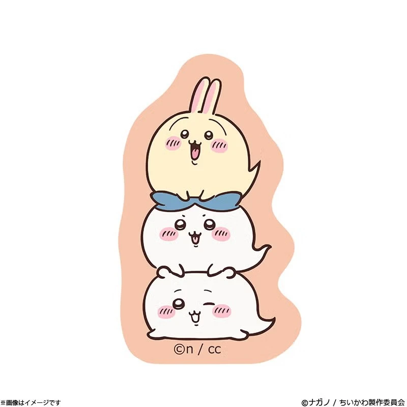 富士電視台 吉伊卡哇 chiikawa 妖怪之森系列 貼紙 幽靈三小隻集合