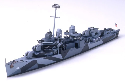 TAMIYA 31907 1/700 水線船系列 美國海軍驅逐艦 DD-797 庫欣