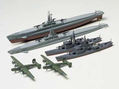 TAMIYA 31903 1/700 水線船系列 美國潛水艇加圖級 & 日本追擊者