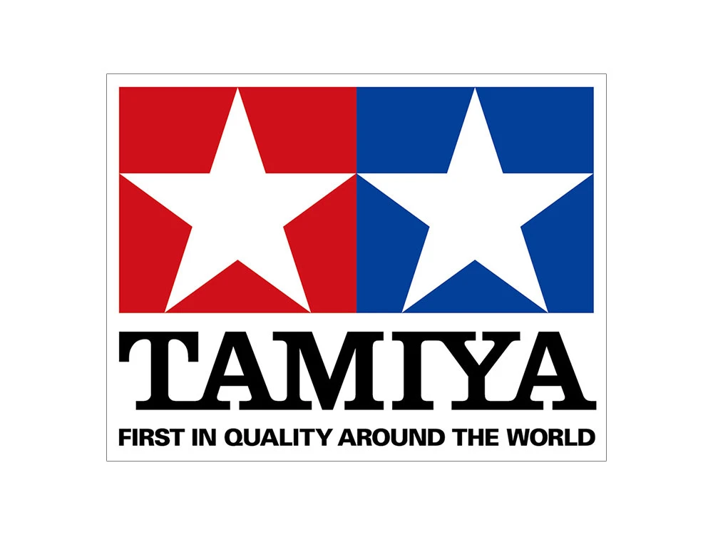 Tamiya 66748 Tamiya logo 白底方形貼紙 中 115*89mm