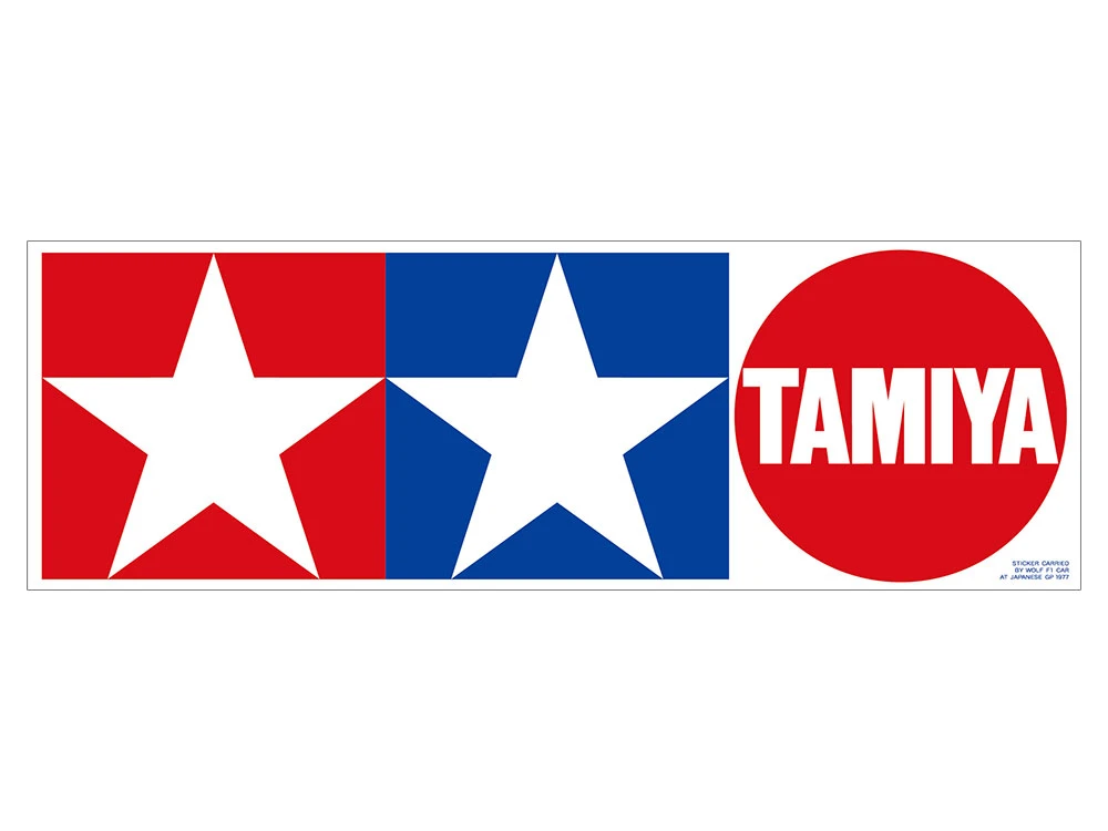 Tamiya 66006 Tamiya logo 白底橫式貼紙 中 380*127mm