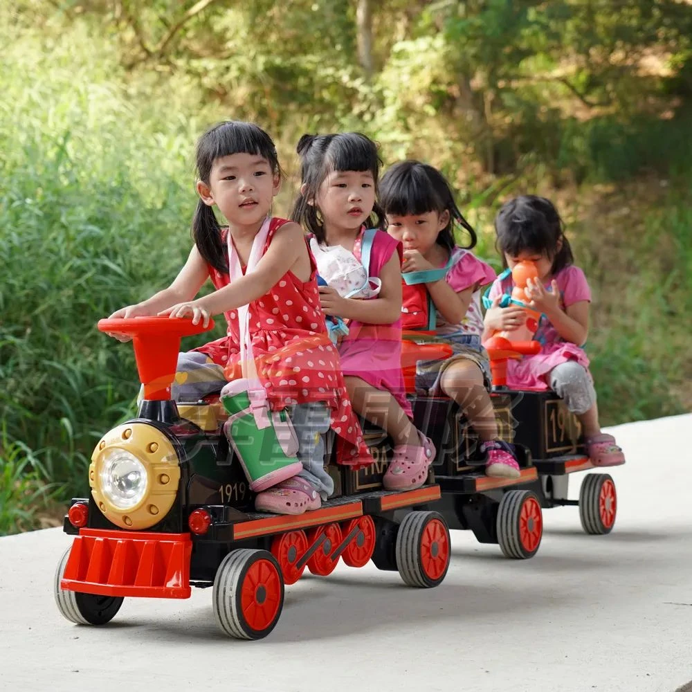 免軌道復古小火車 親子復古小火車 SX1919四驅12V -火車頭+第二節動力車廂