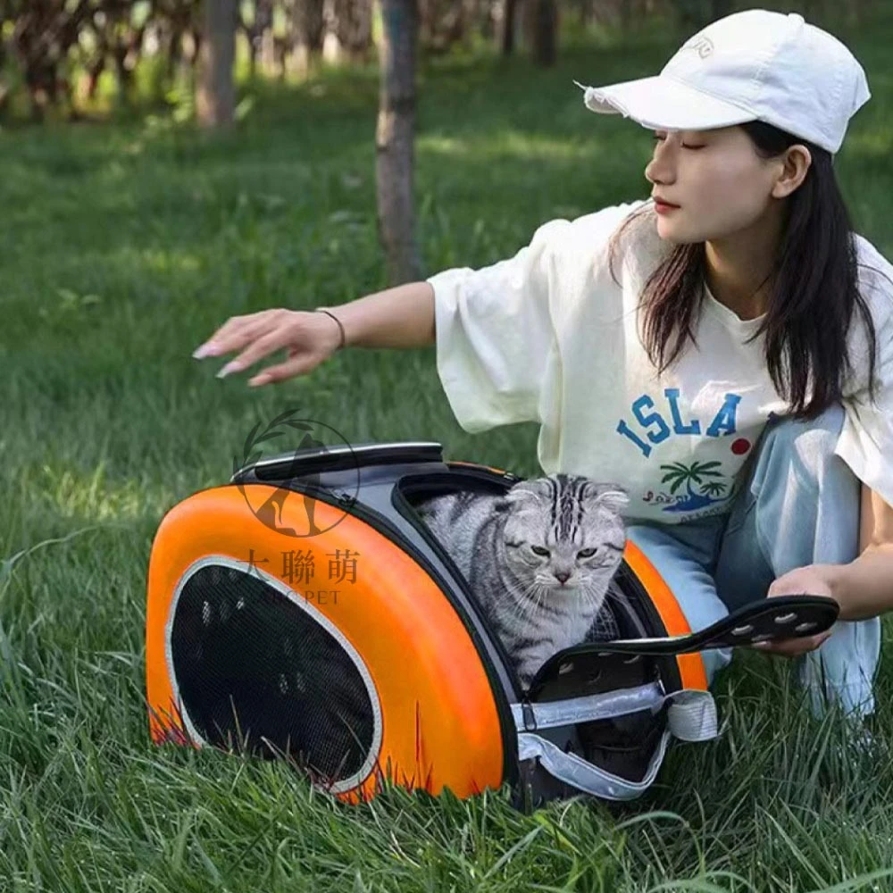 【大聯萌】太空艙可拆卸寵物推車 (灰黑色/橘黑色)