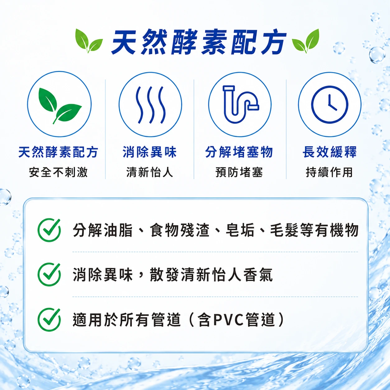 濃縮酵素 水管除臭疏通棒