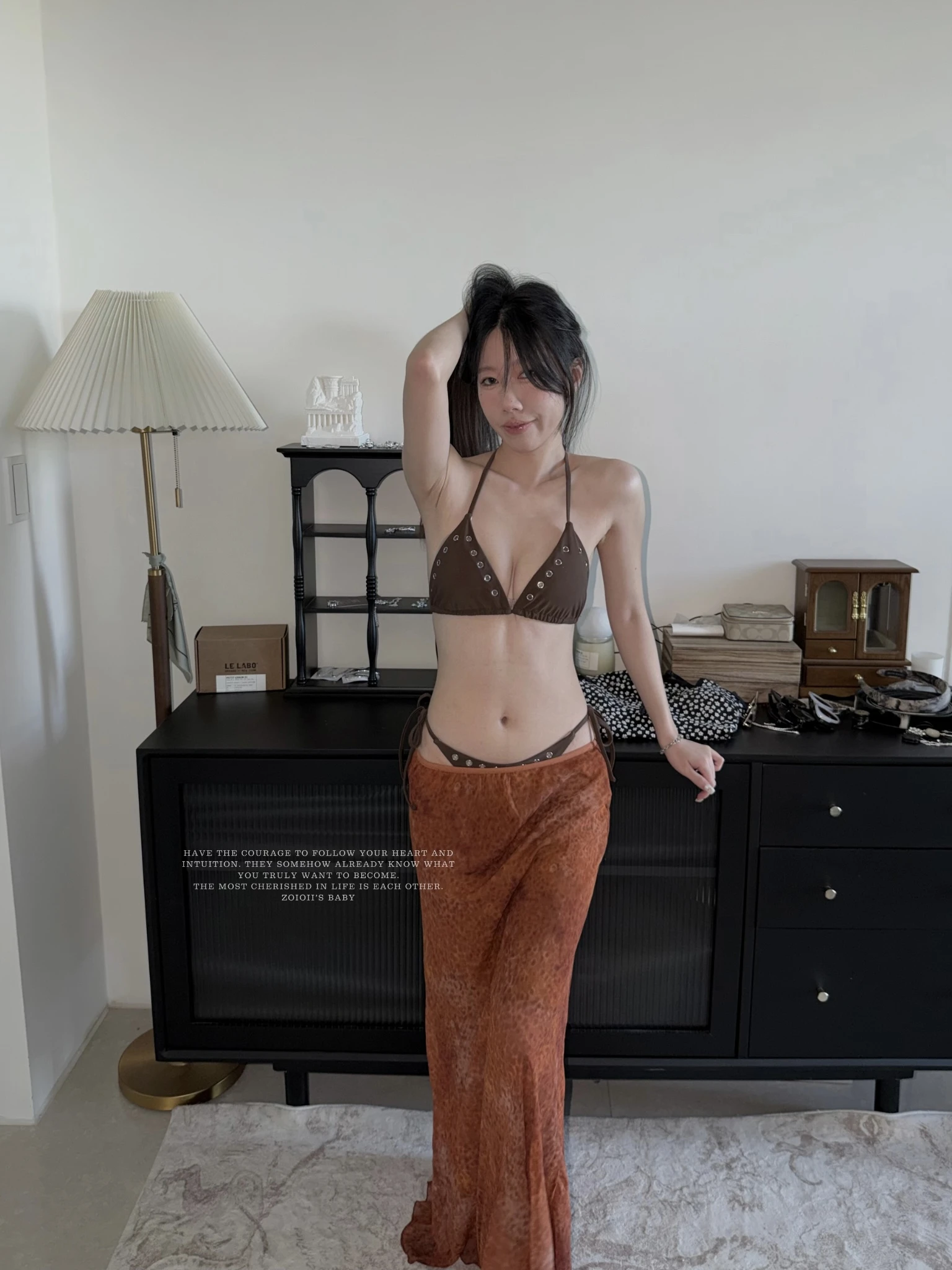 絕美琥珀夕照長裙