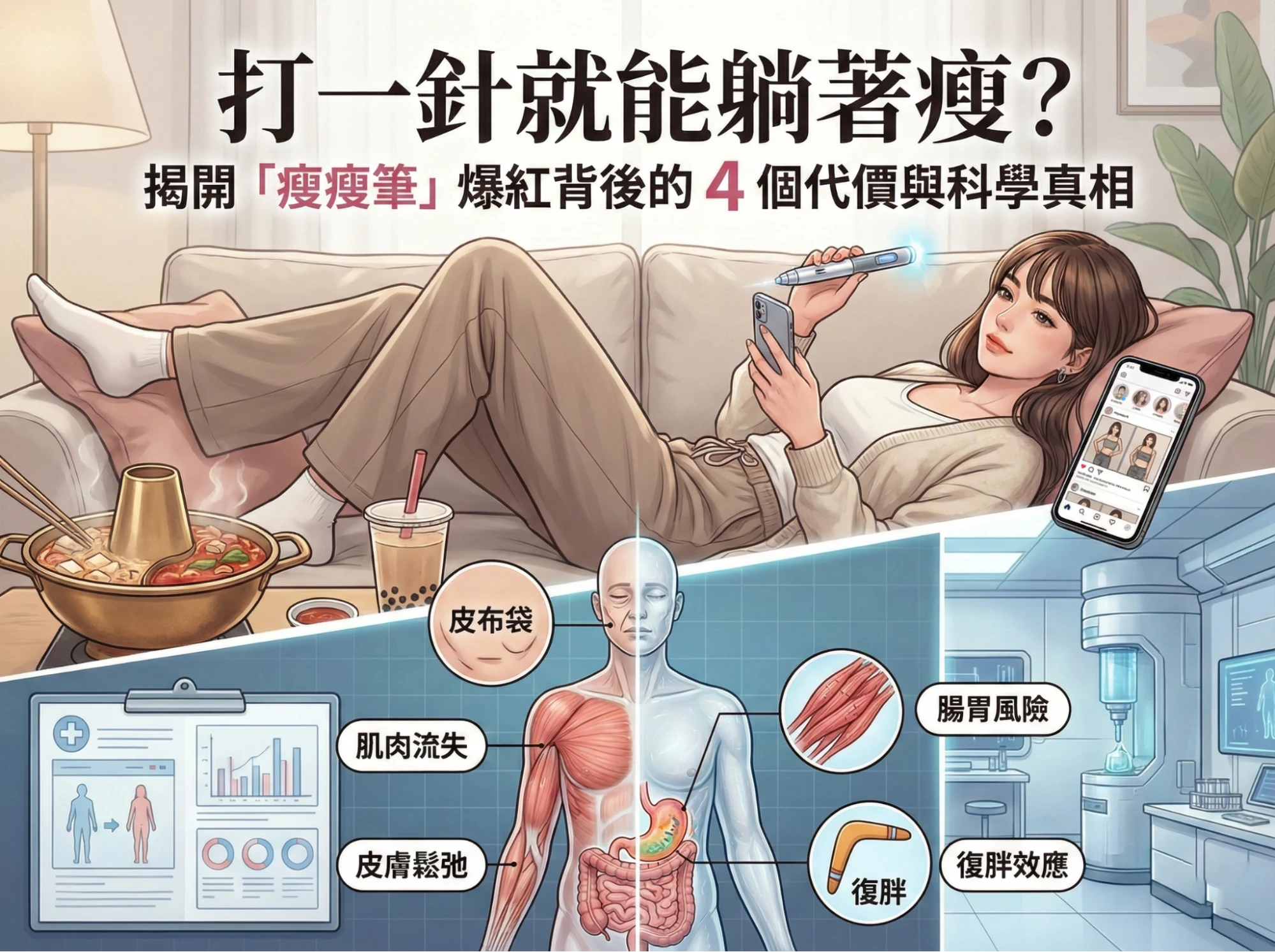 打一針就能躺著瘦？揭開「瘦瘦筆」爆紅背後的 4 個代價與科學真相