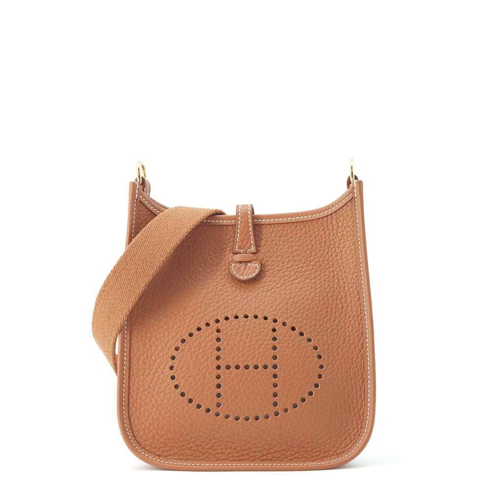 二手 HERMES Evelyne Gold Taurillon Clemence