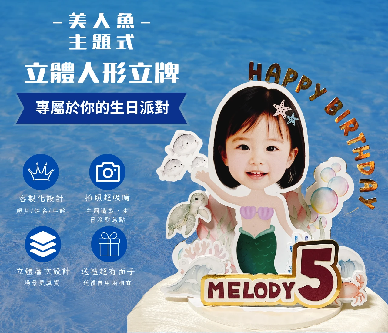 主題式｜美人魚 立體人型立牌