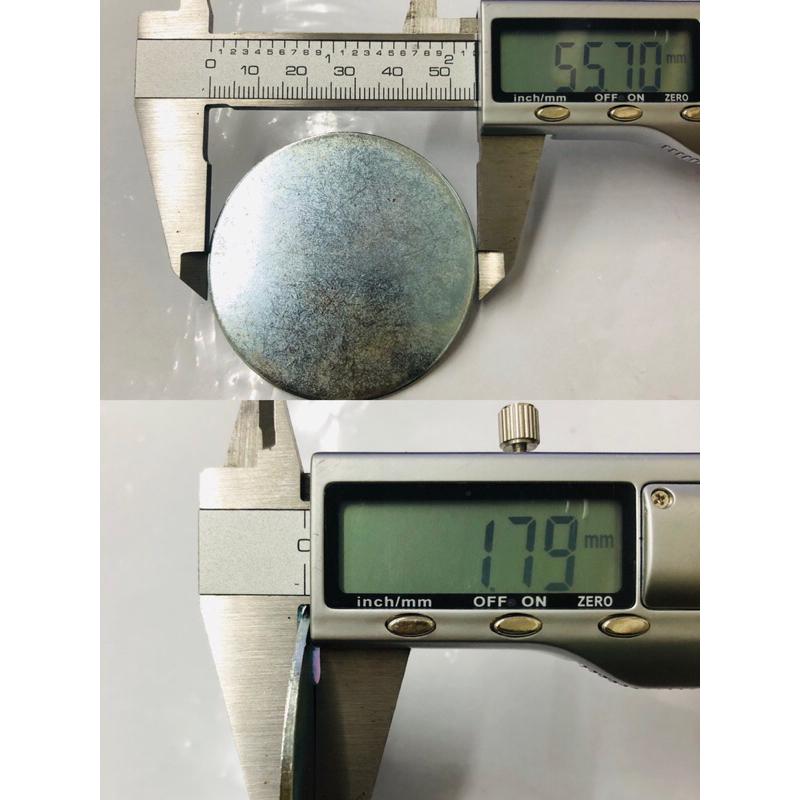 鍍鋅圓鐵片（直徑55mm/厚度1.7mm) 可磁吸