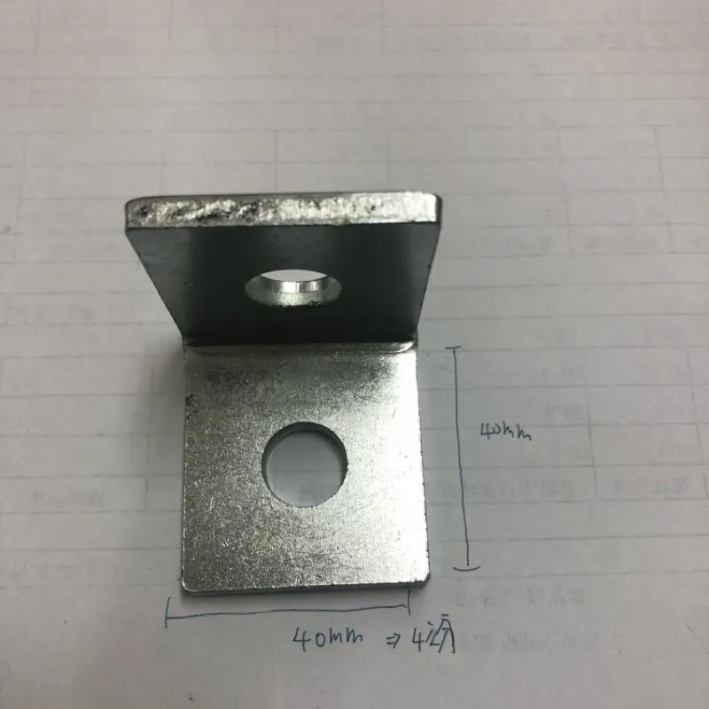 S19 鍍鋅 立體L片(1孔對1孔) 連結鐵片！厚度5t