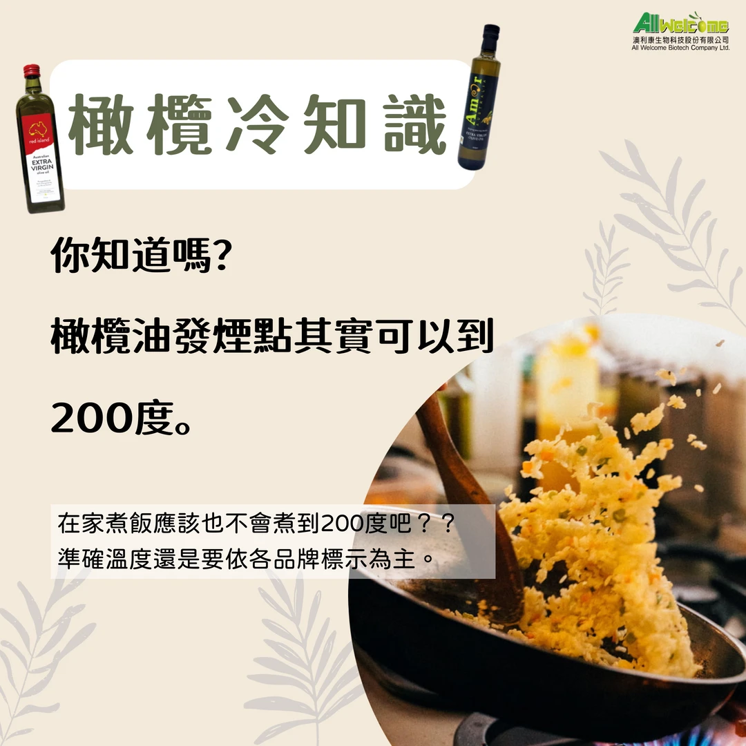 橄欖油不能高溫烹飪？