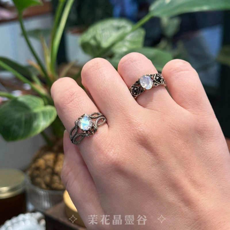 ✦ 明亮之光￨頂級 月光石戒指 ✦