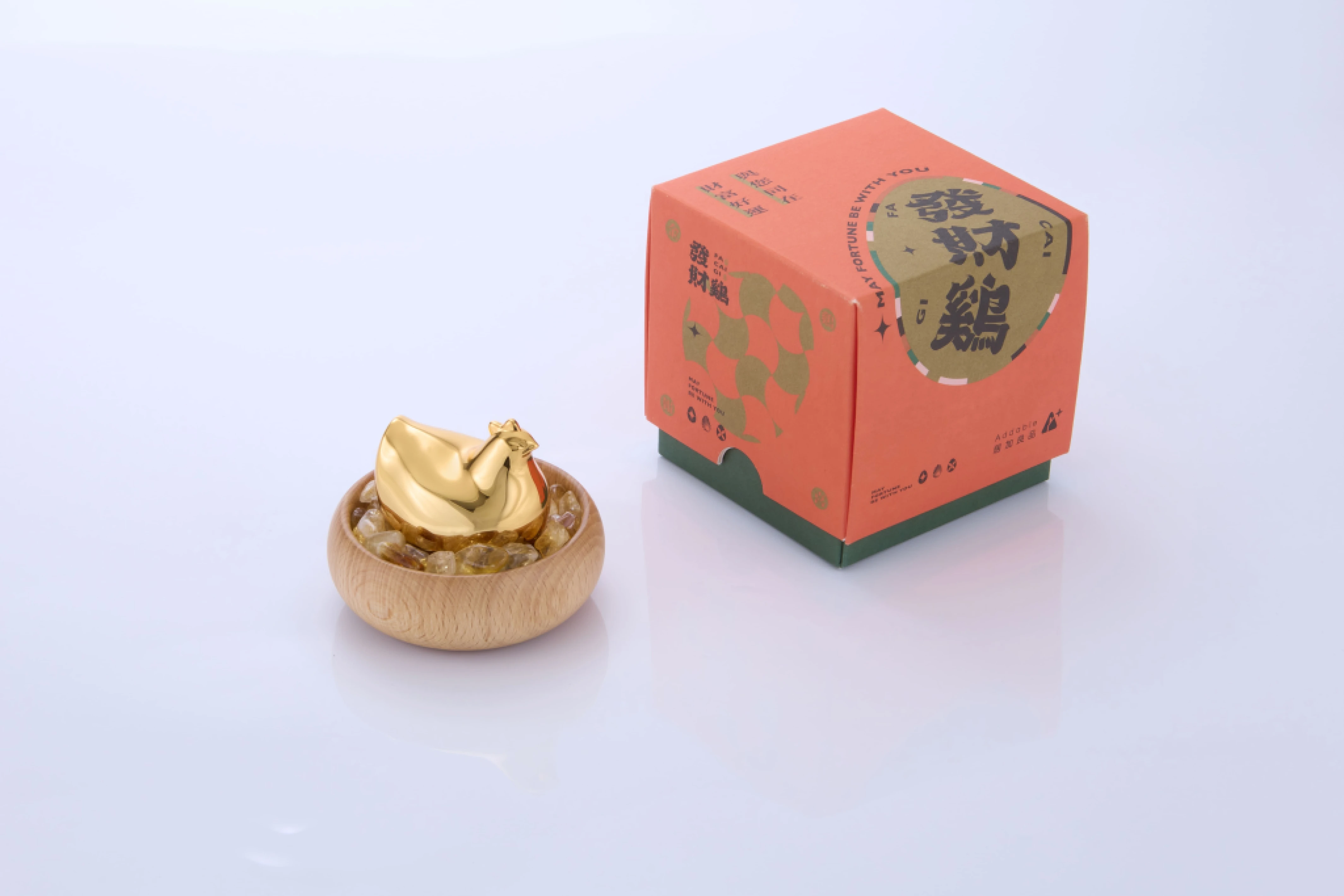【 Addable居加良品】無敵發財雞-金雞仔組（招財金） 升級版套組