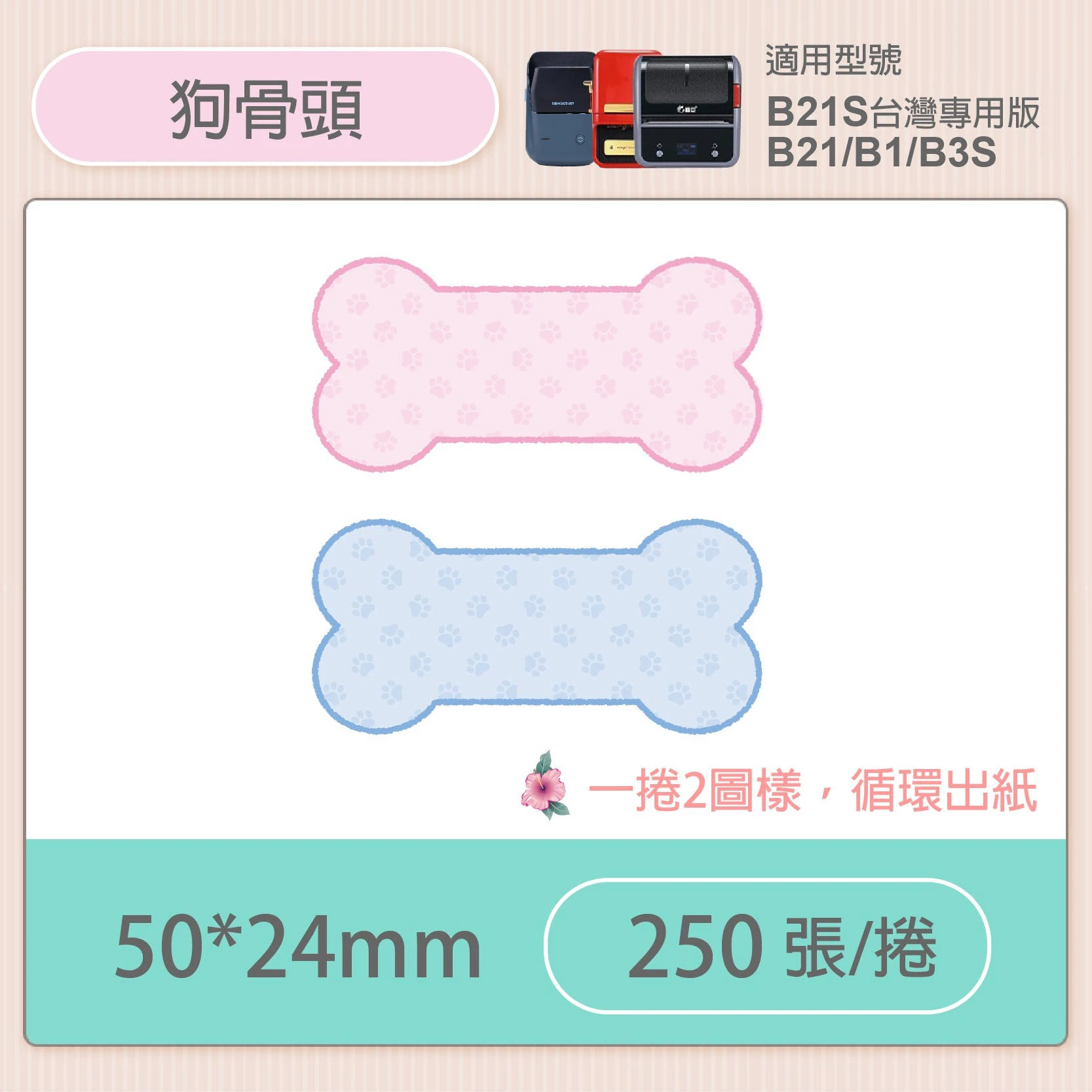 【精臣 NIIMBOT】B21S 輪廓貼紙-花色循環