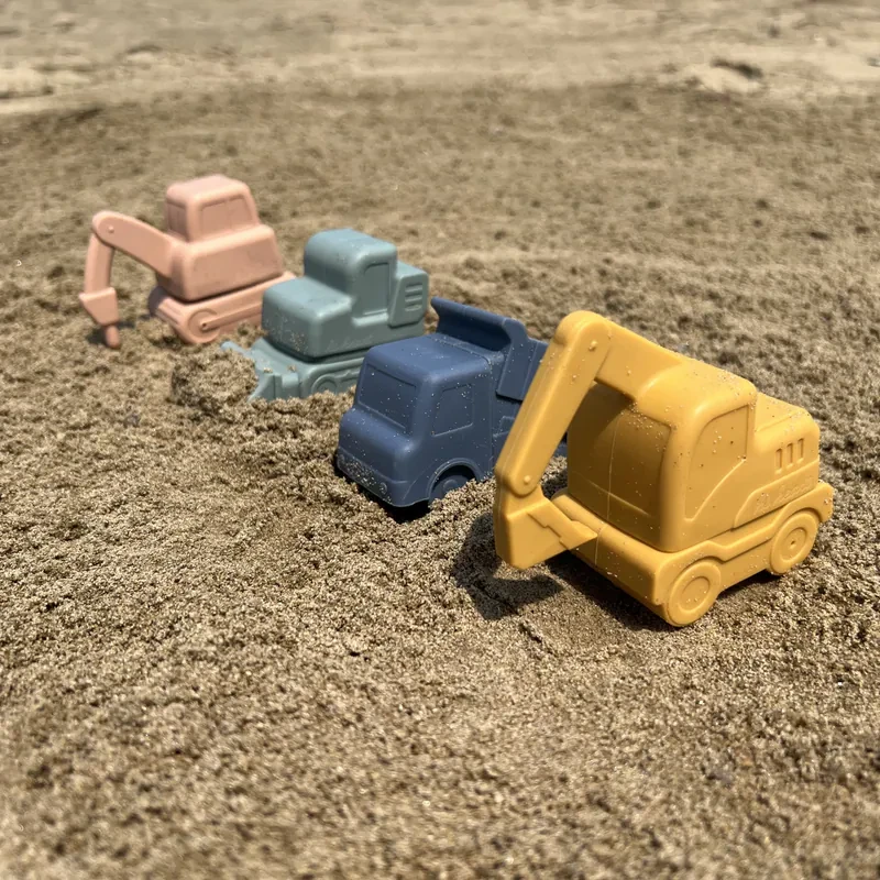 【Hiheart】工程車車四入組戲水玩具