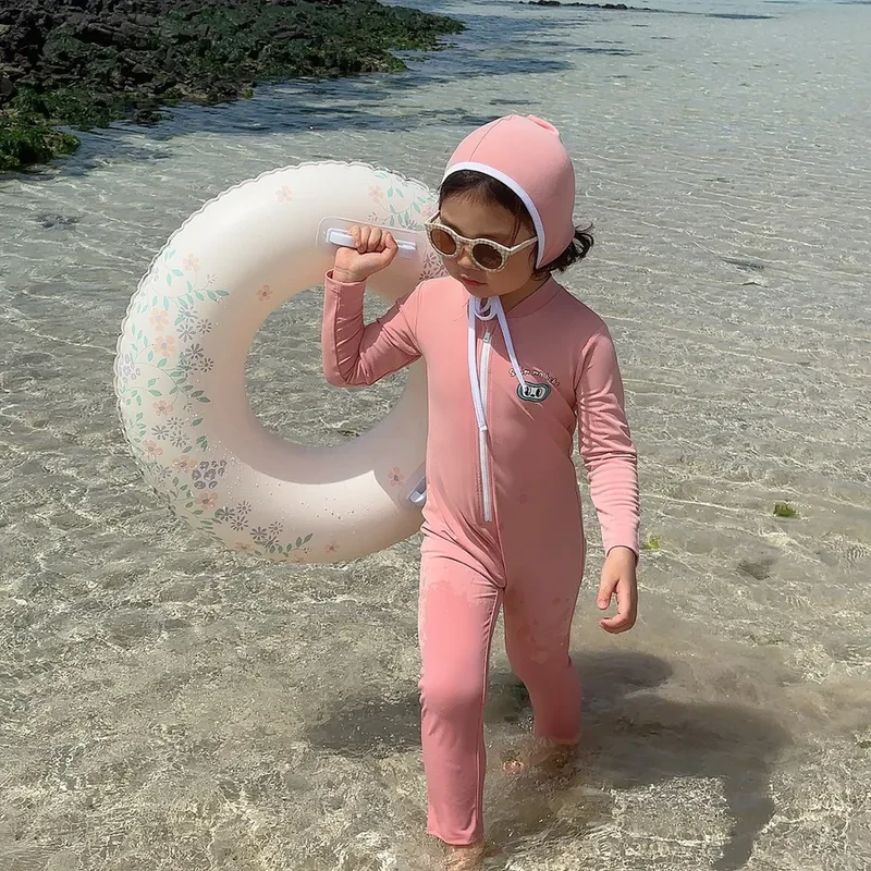 【Swimmabebe】Swimming rabbit連身式防曬泳衣(含泳帽)