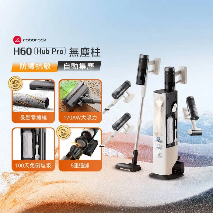 【Roborock 石頭科技】H60 hub pro 集塵吸塵器 (H9A2A) GB