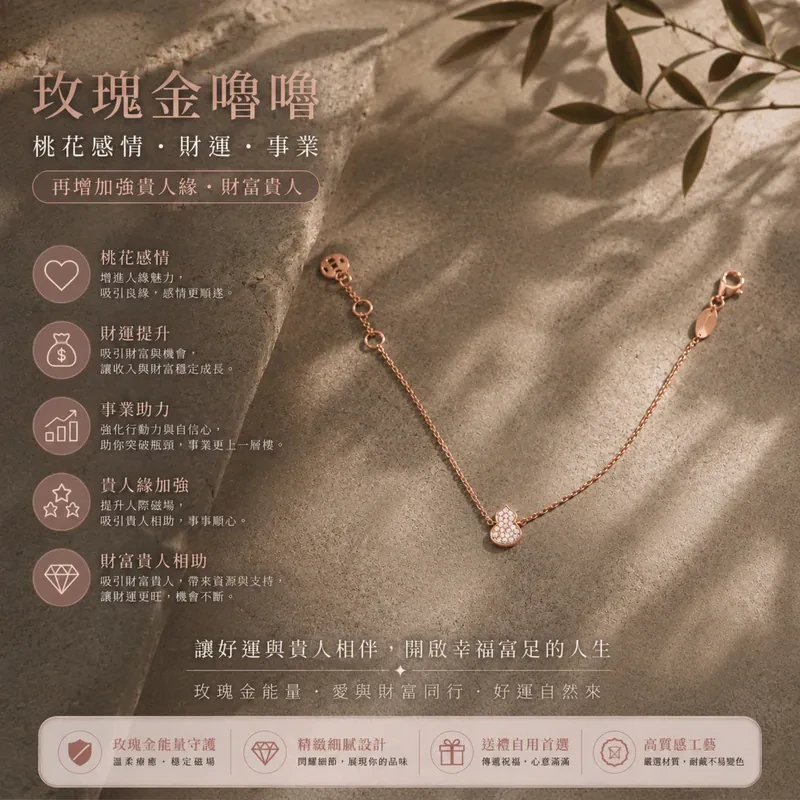 【開工葫蘆 好運開葫❗️】玫瑰金福嚕嚕PLUS+ |全方位加強 人緣 桃花貴人運