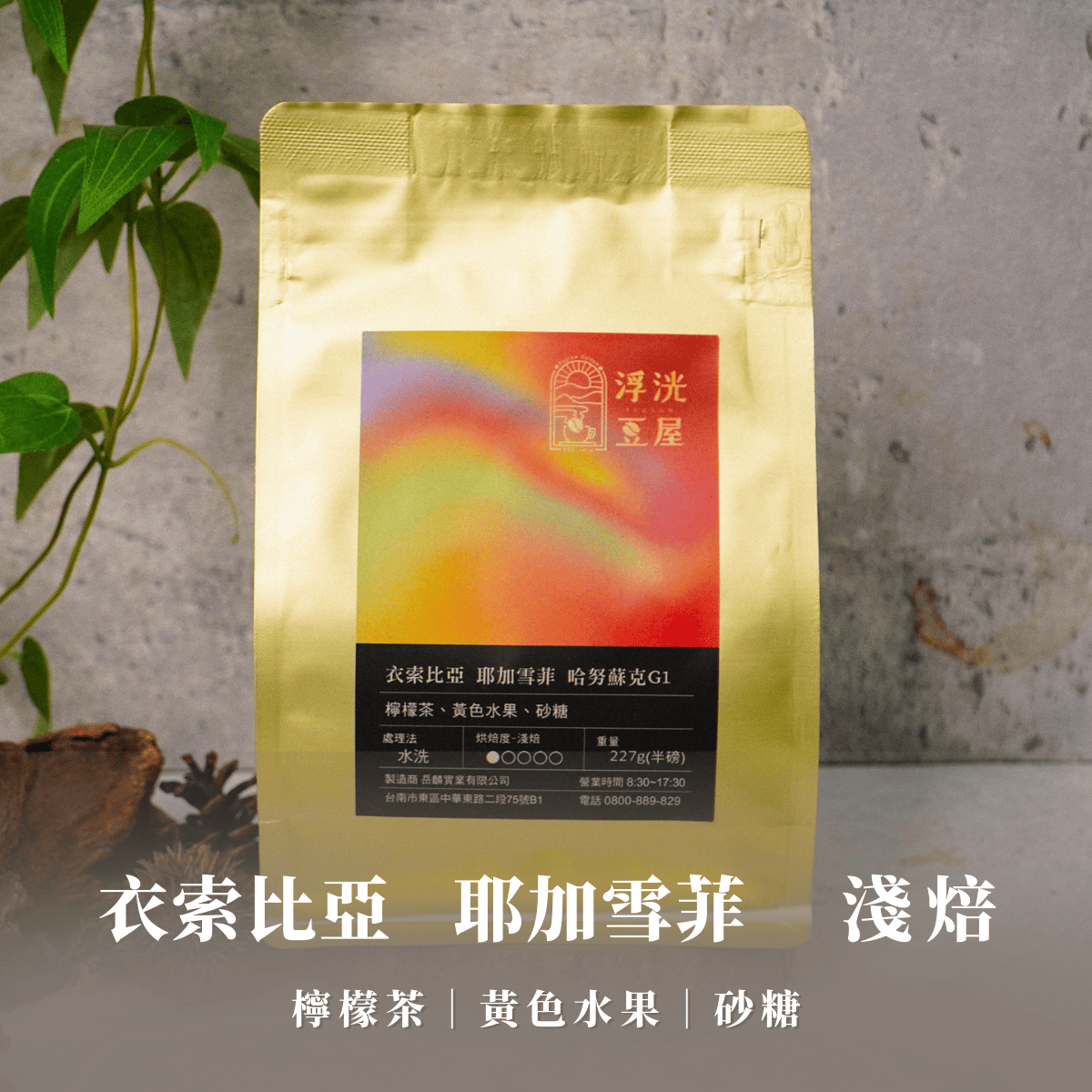 耶加雪菲哈努蘇克G1 水洗｜檸檬茶香× 黃色水果× 棕梠糖甜感台灣在地鮮