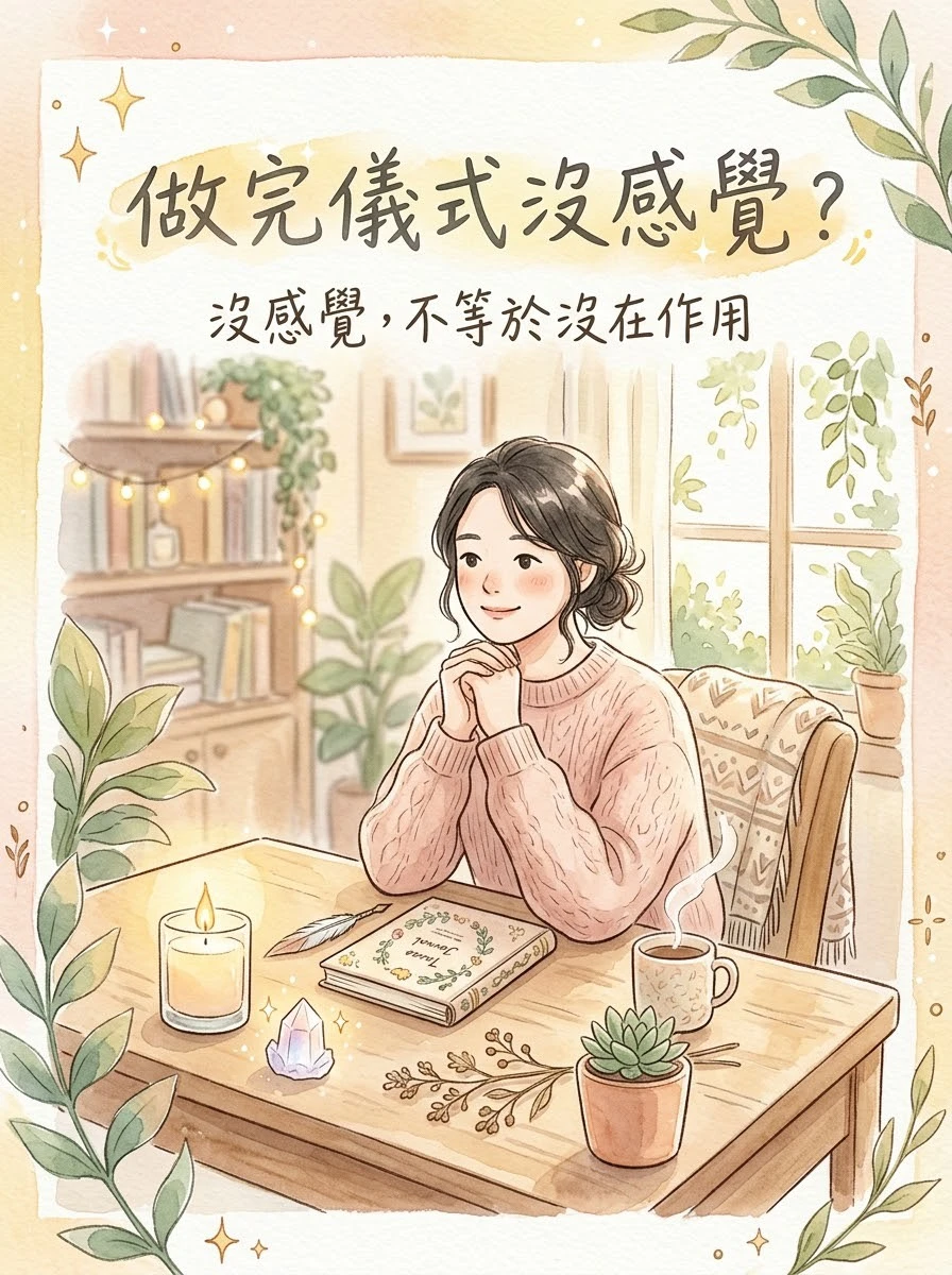 「老師，我做完儀式一週了，怎麼好像沒什麼感覺？是不是沒效？」